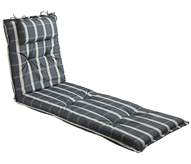 Dehner Premium Lovely Lancy Liegenauflage grau 190x60x8 cm