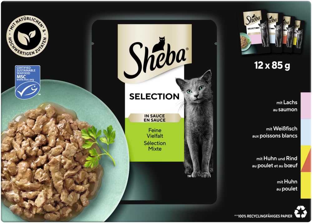 Sheba Selection in Sauce Nassfutter Feine Vielfalt 12x85g Sauce