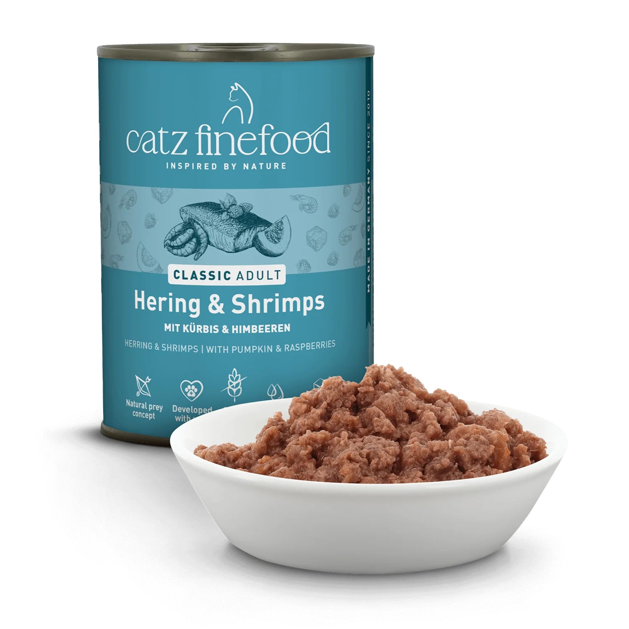 catz finefood Classic Nassfutter Hering-Shrimps 6x400g Dose