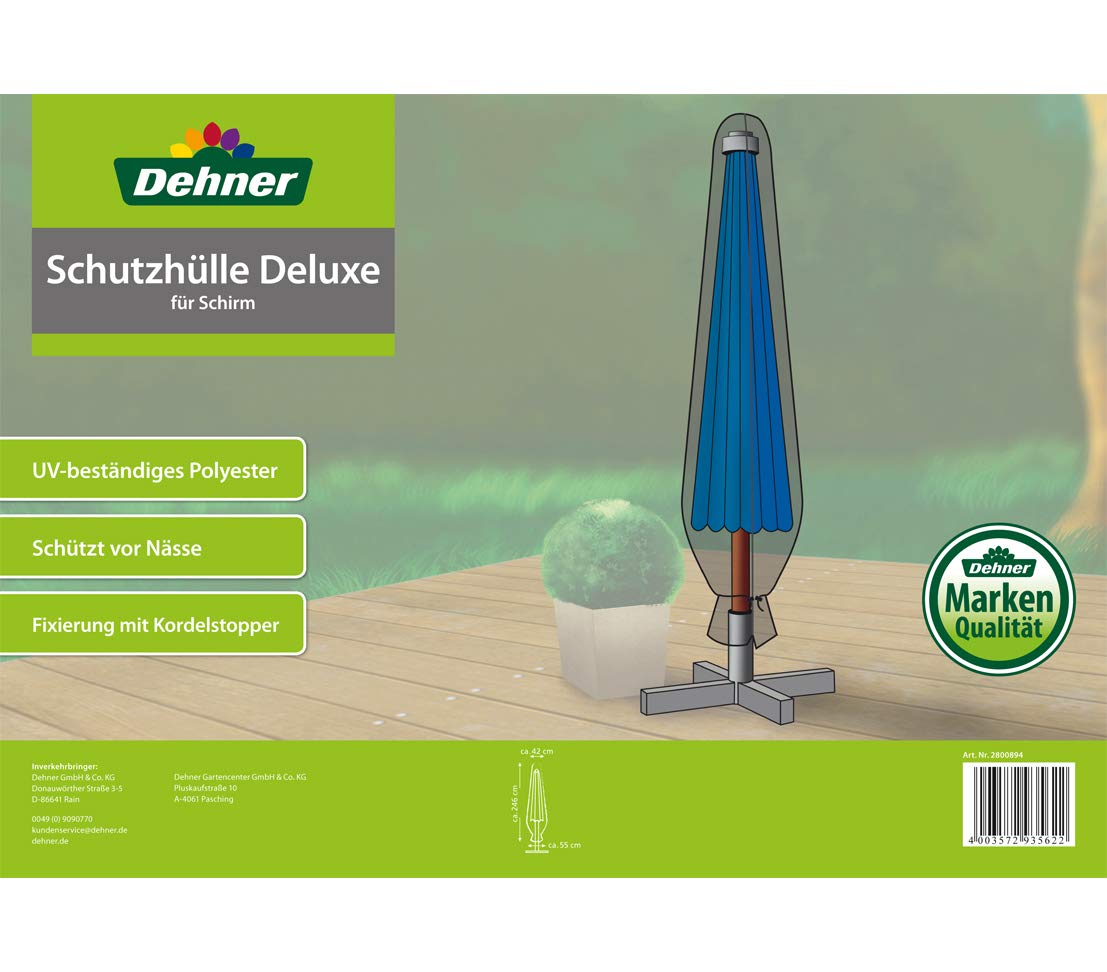 Dehner Deluxe Schutzhülle Sonnenschirm Ø400 anthrazit