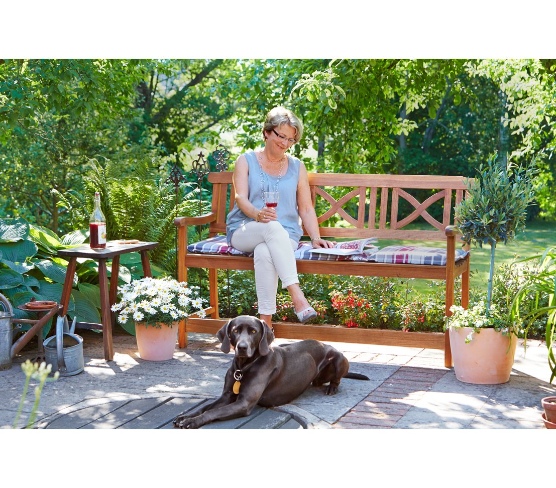 Dehner Premium Lovely Malmö Gartenbank 3-Sitzer Akazie