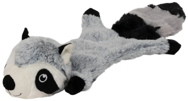 Dehner Wild Nature Flat Racoon Hundespielzeug 46 cm Knister