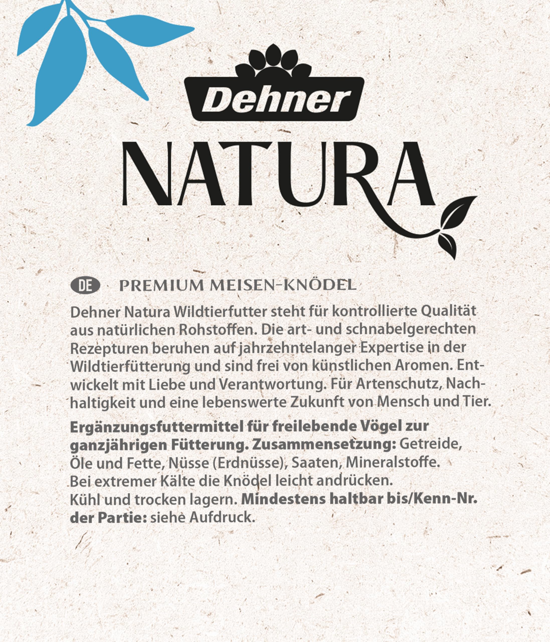 Dehner Natura Premium Meisenknödel Eimer ohne Netz 30x90 g Nuss