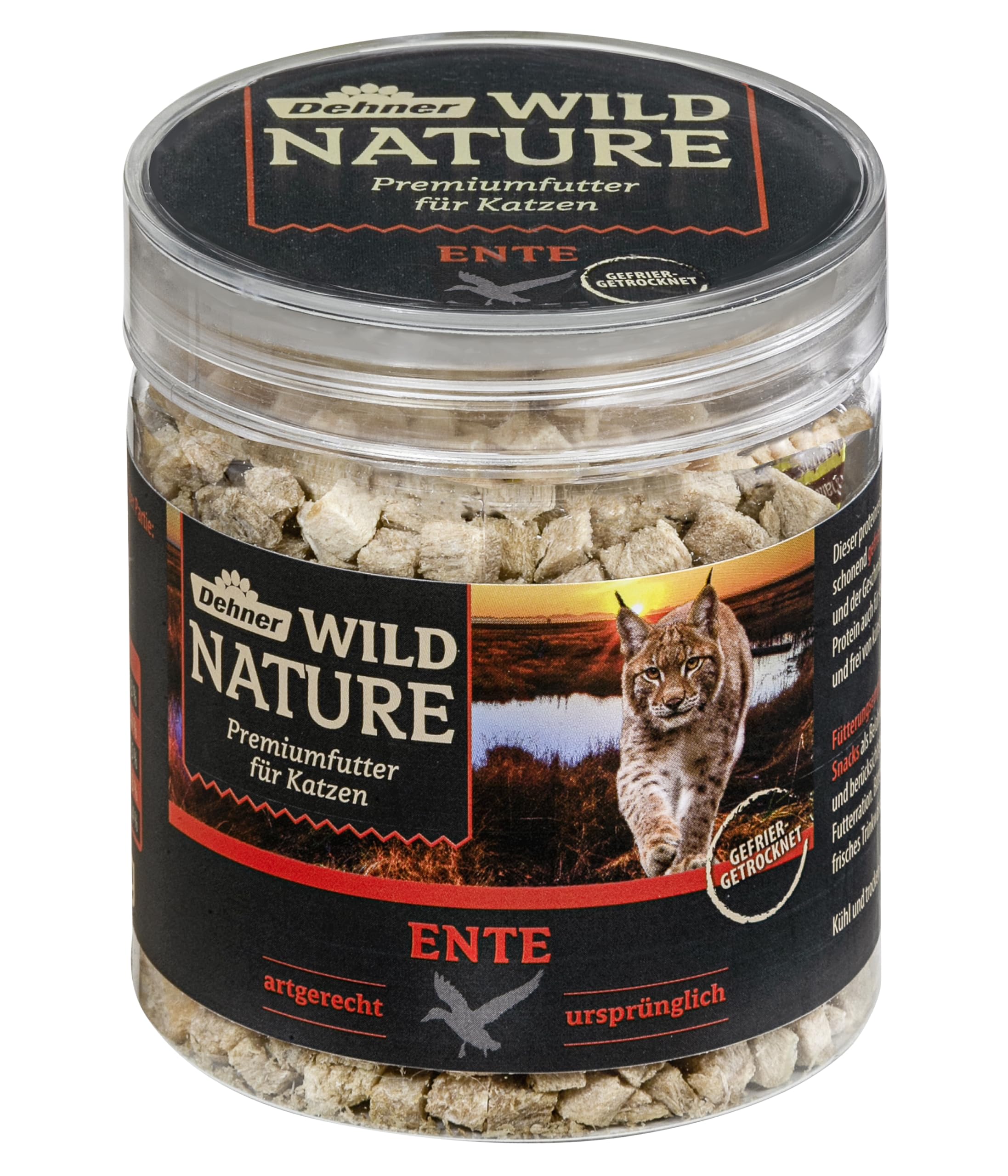 Dehner Wild Nature Ente Katzensnack 6x20g gefriergetrocknet