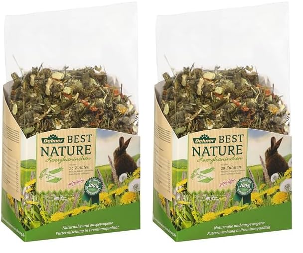 Dehner Best Nature Nagerfutter Adult Zwergkaninchen 2 kg getreidefrei