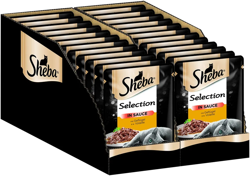 Sheba Selection in Sauce Geflügel Nassfutter 24x85g Beutel