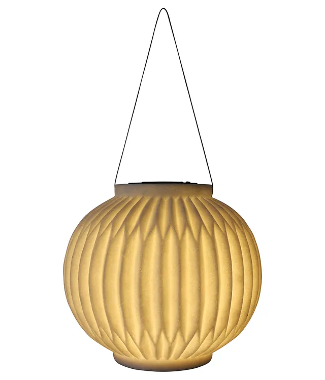 Dehner Belle Solar-Laterne Polyresin beige Ø 21 cm