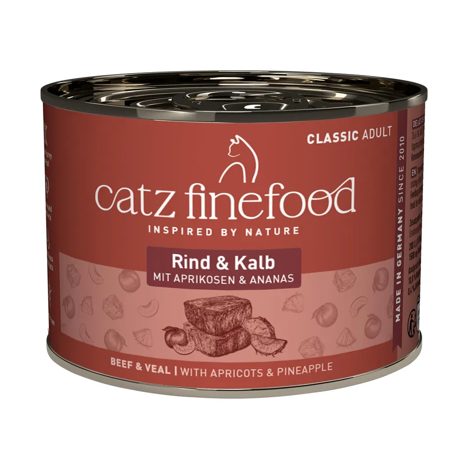 catz finefood Classic Nassfutter Rind Kalb 6x200 g