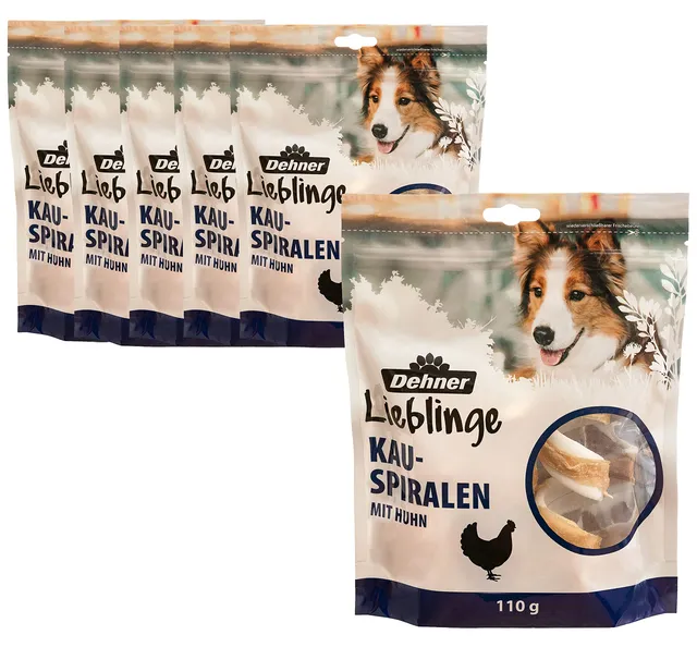 Dehner Lieblinge Huhn Hundesnack Spiral 6x110 g getreidefrei