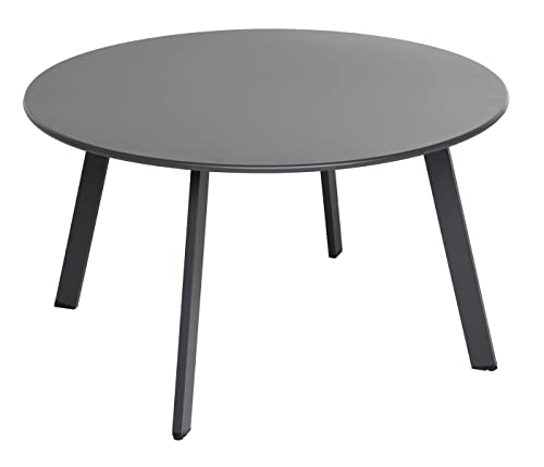 Dehner Lian Kaffeetisch Ø 70 cm grau Stahl wetterfest