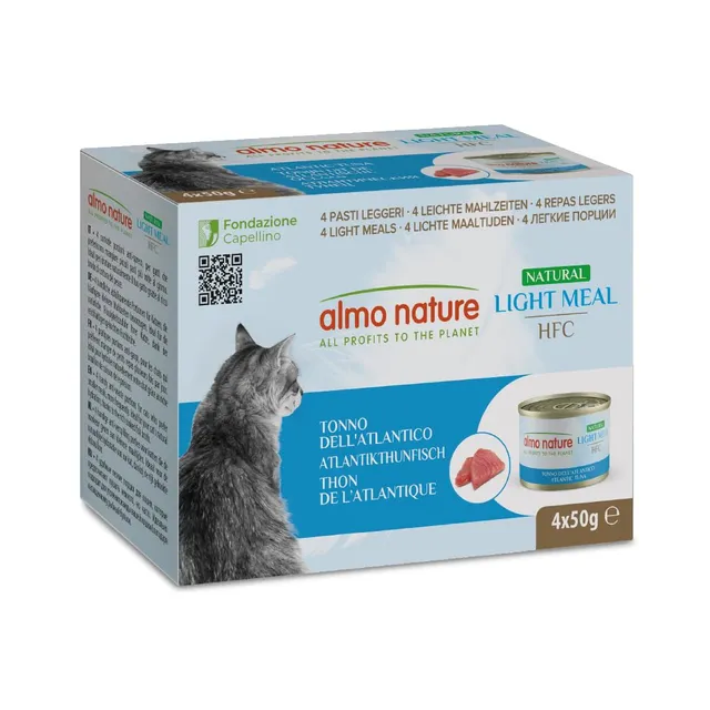 Almo Nature HFC Natural Light Meal Atlantik-Thunfisch Nassfutter 4x50g Light