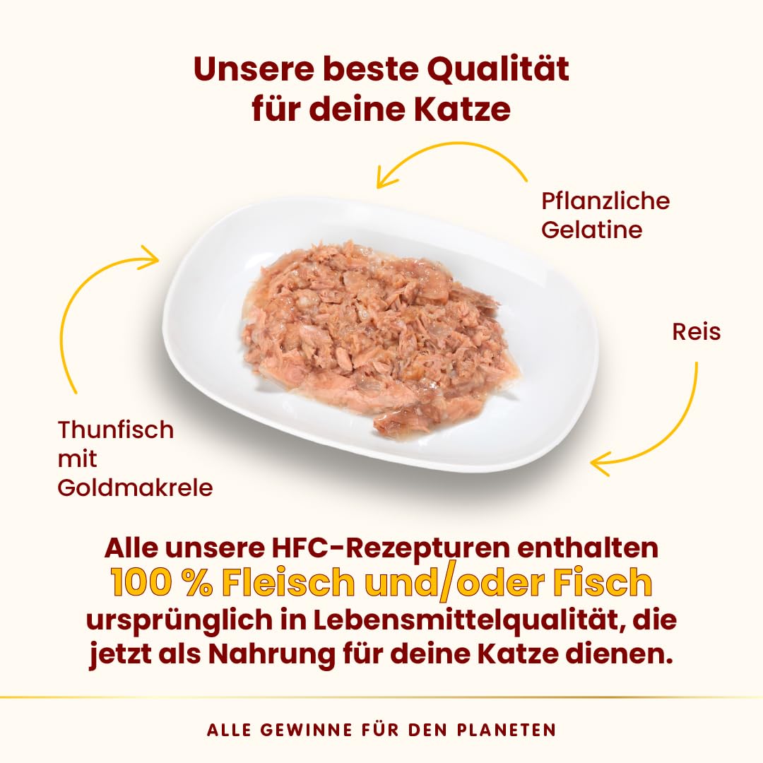 Almo Nature HFC Jelly Nassfutter Thunfisch Goldmakrele 24x70g glutenfrei