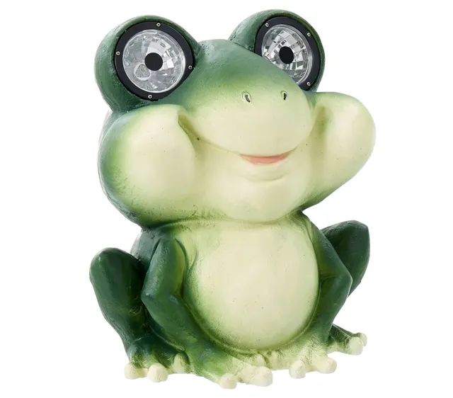 Dehner Dekofigur Solarleuchte Frosch Fridolin grün 31,7cm