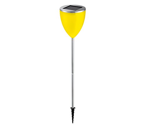Dehner Living Wineglasoptik Solarleuchte 71 cm gelb