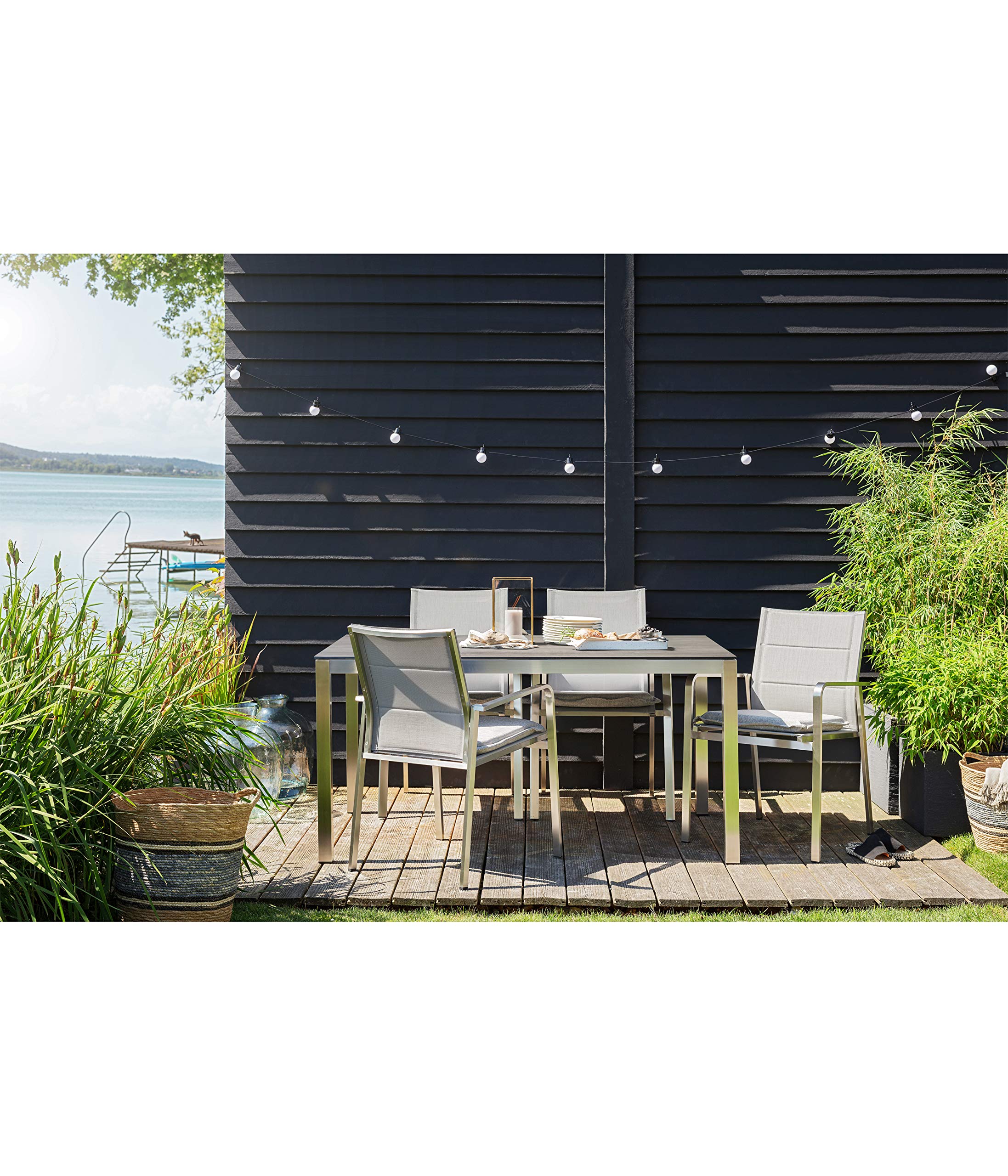 Dehner Premium Lovely Nick Sitzkissen 45x40 anthrazit