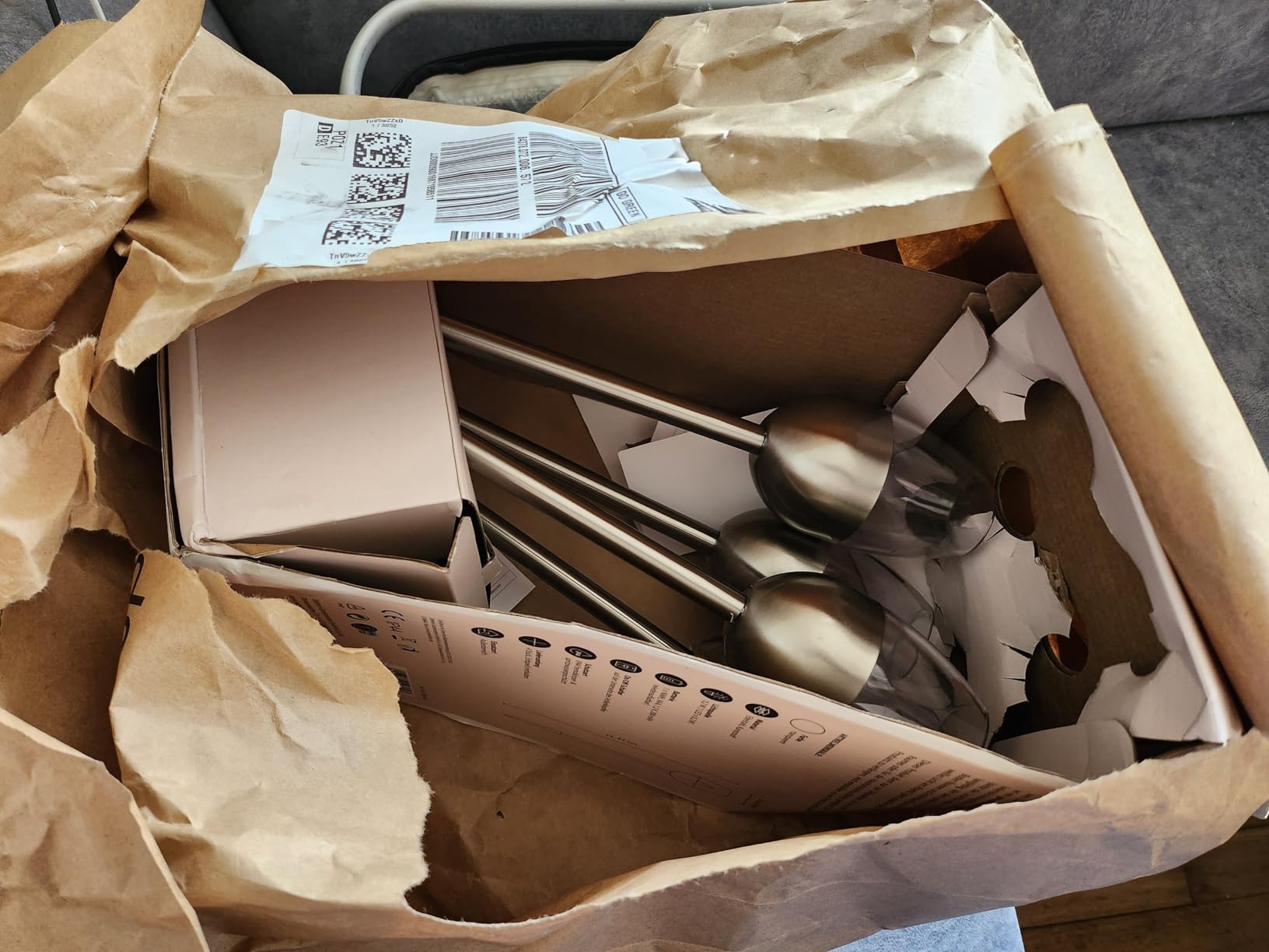 Dehner Solarleuchte Flame 4er Set Edelstahl silber