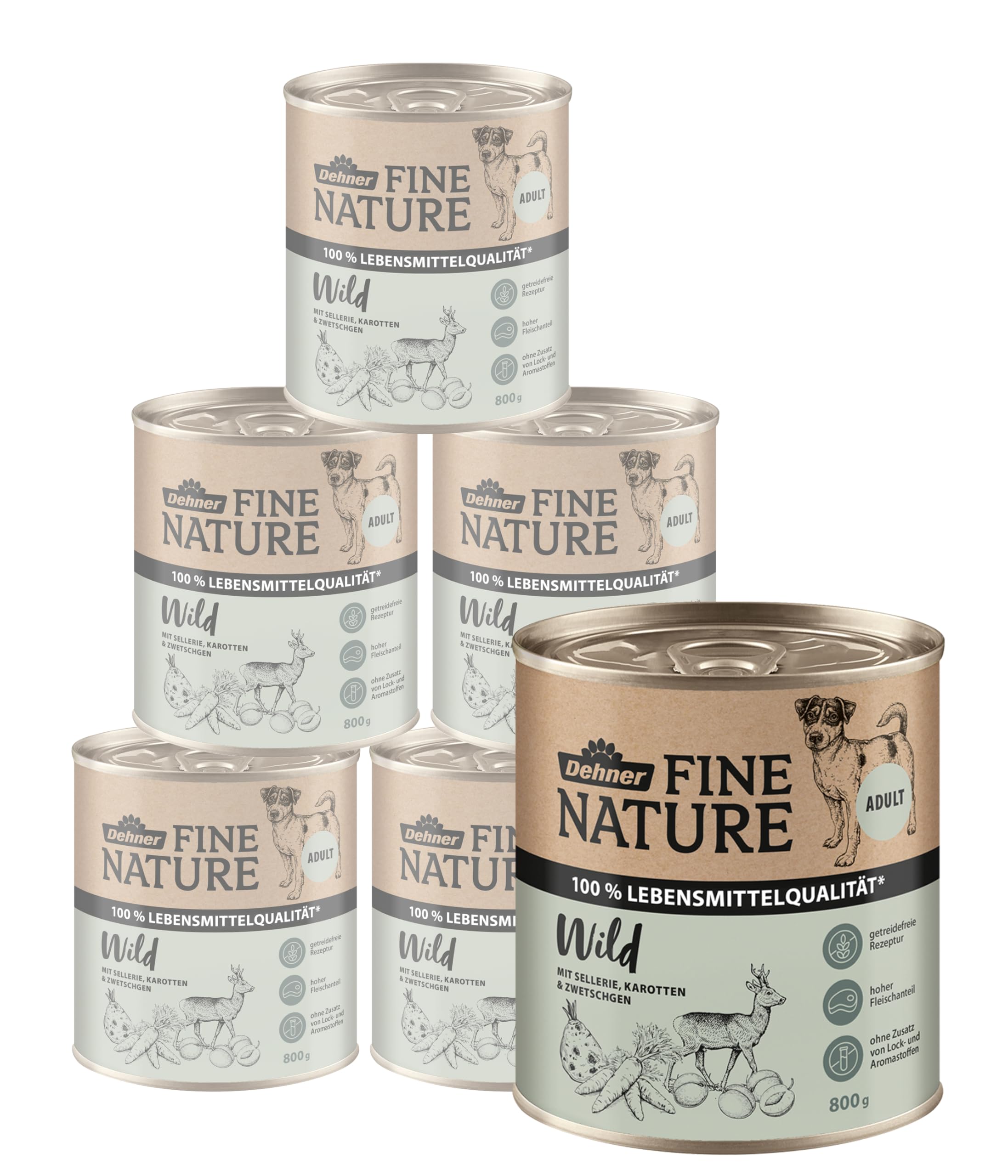 Dehner Fine Nature Wild Hundefutter Nassfutter 1,2 kg getreidefrei