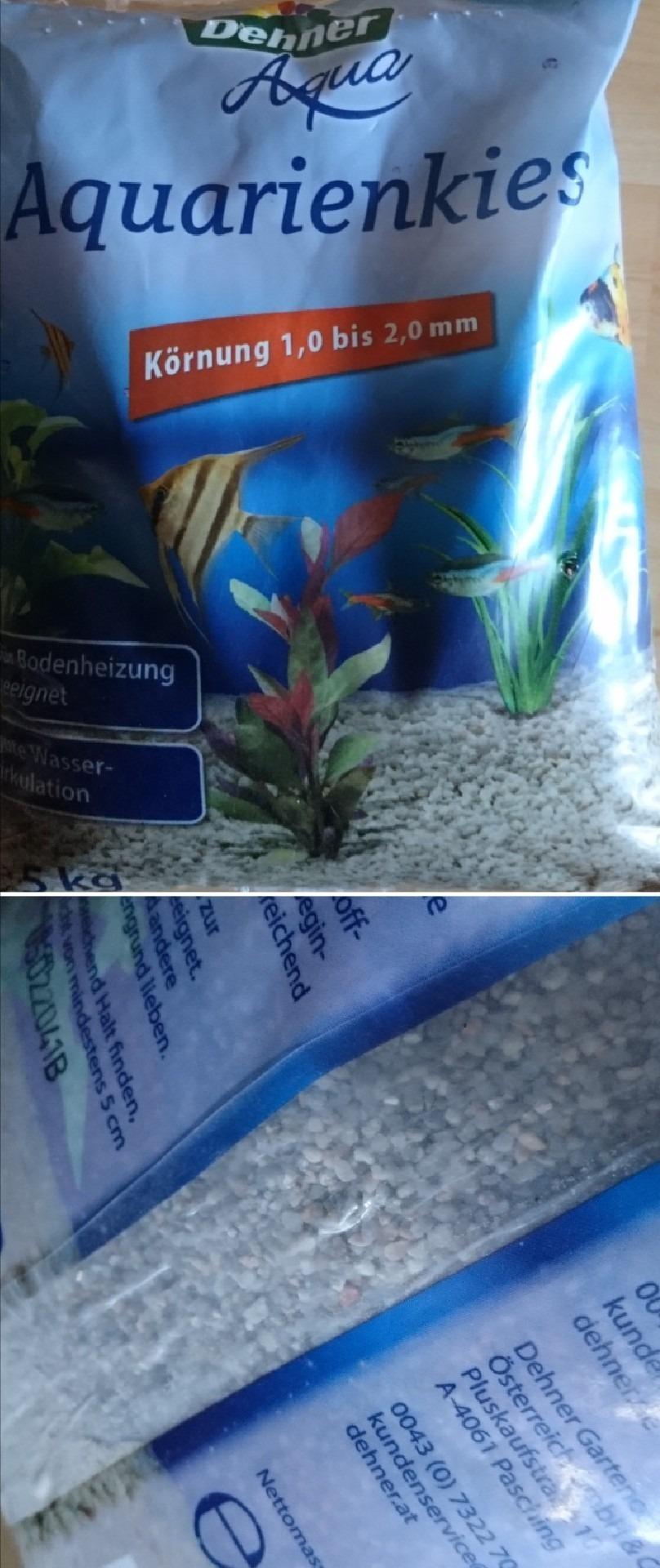 Dehner Aqua Aquarienkies Weiß 1-2mm 3x5kg