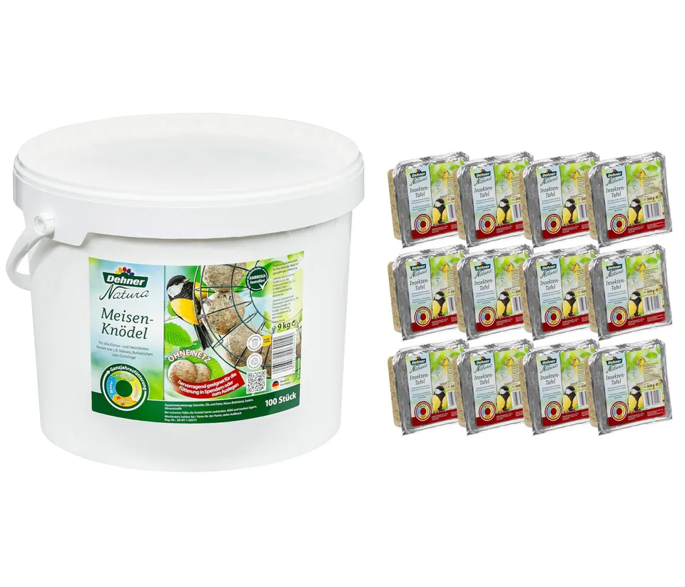 Dehner Natura Wildvogelfutter Tafeln Knödel 13,6 kg