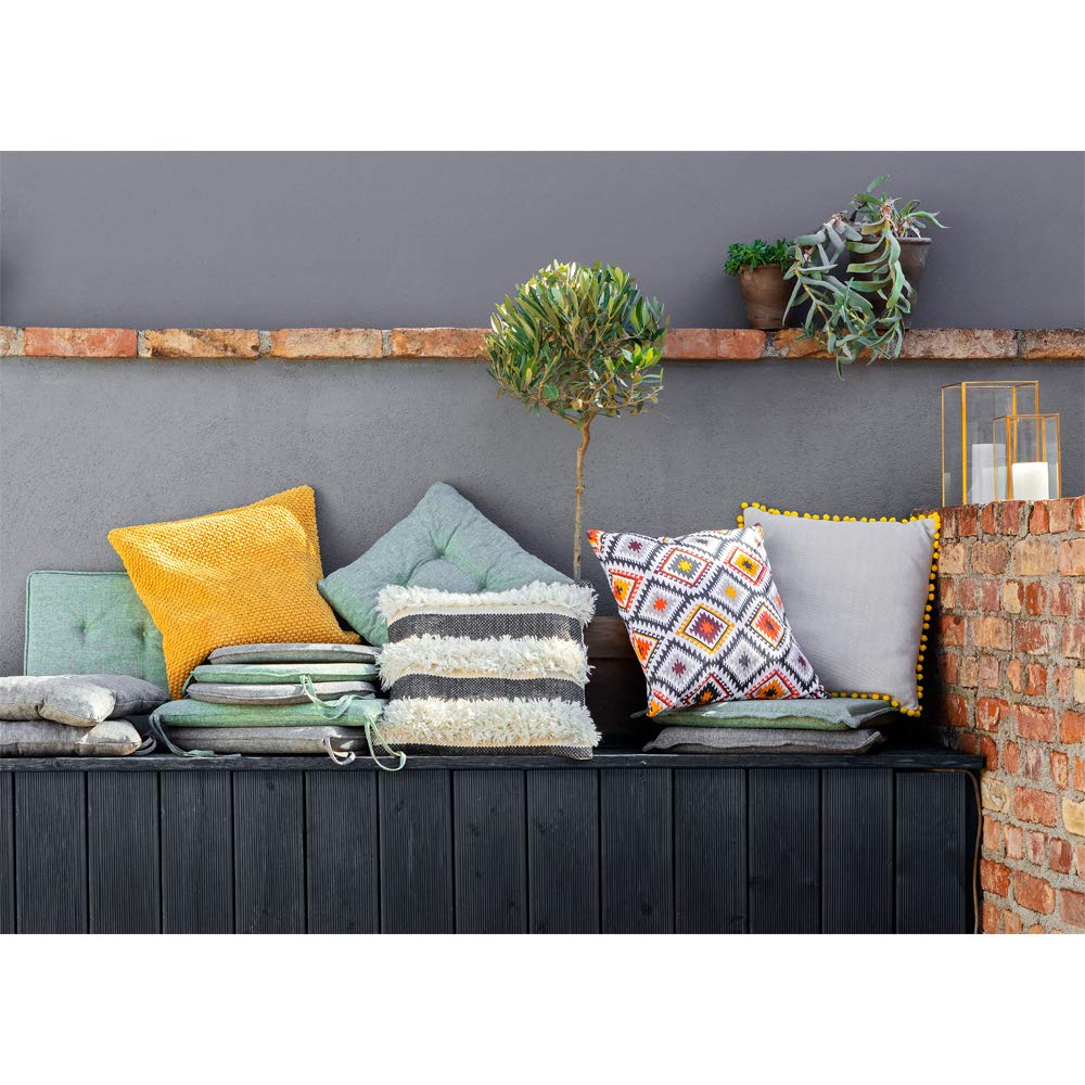 Dehner Premium Sam Sitzkissen anthrazit waschbar 48x47