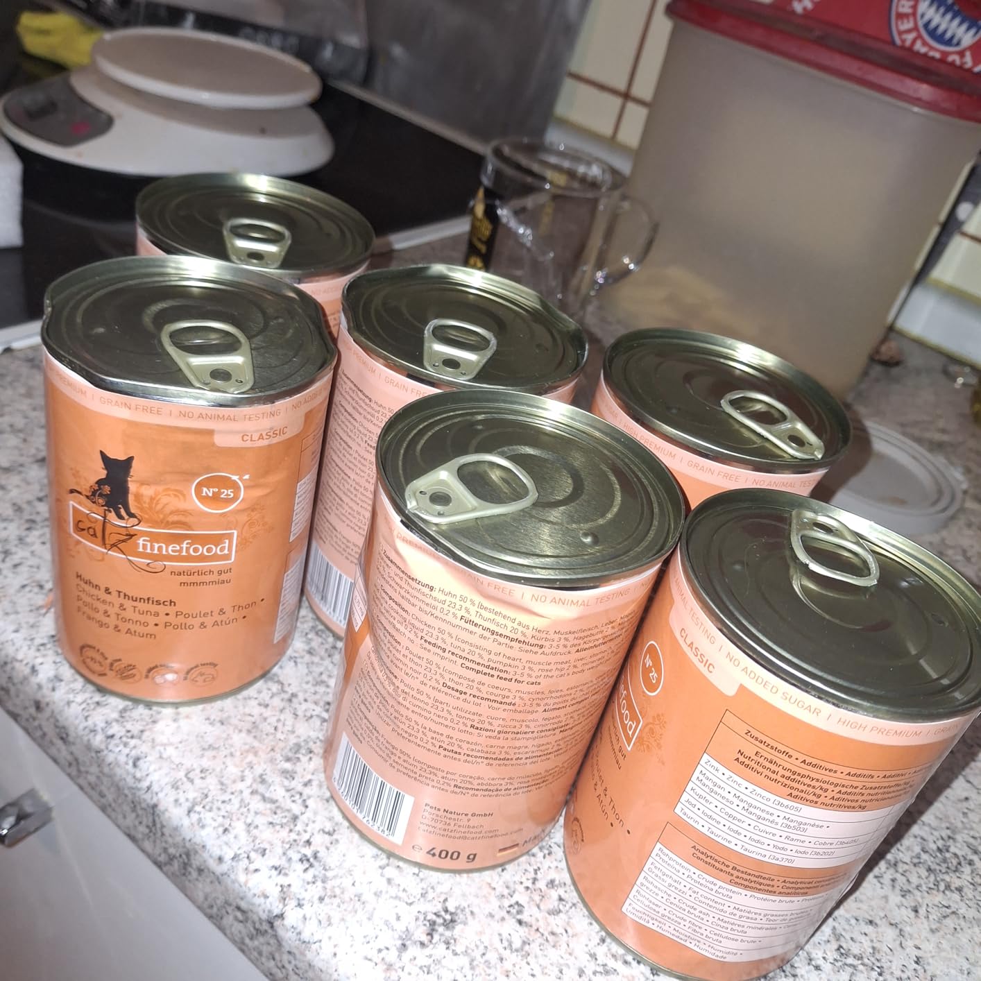 catz finefood N°25 Nassfutter Huhn Thunfisch 6x800 g getreidefrei