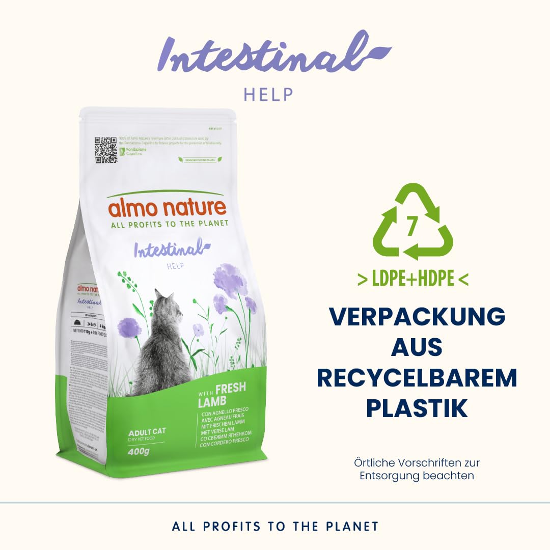 Almo Nature Intestinal Trockenfutter 400g frisches Lamm