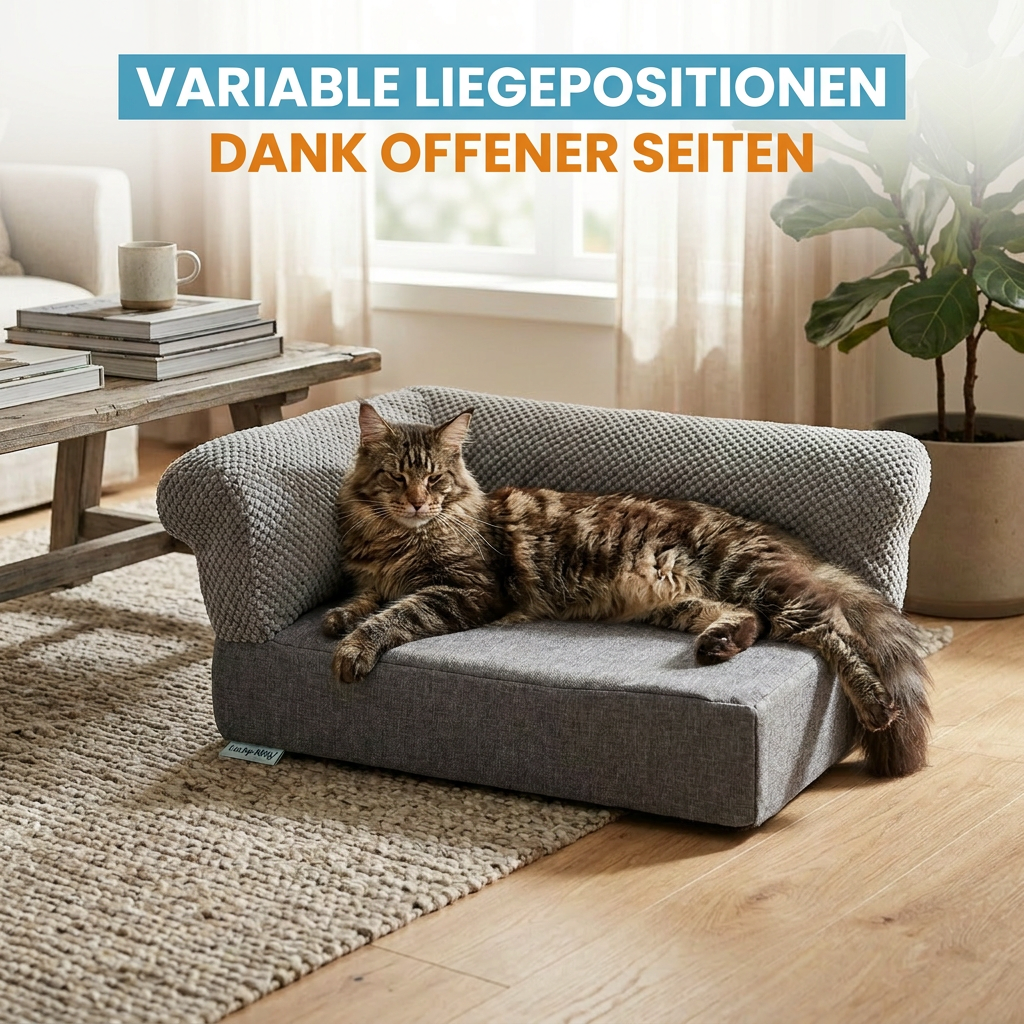 Lucky-Kitty Katzenlounge LUXE Katzenbett Kissen Memory-Foam