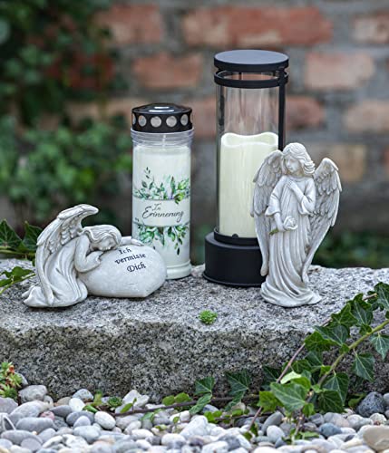 Dehner Premium Lovely Grablaterne LED creme 27cm Timer