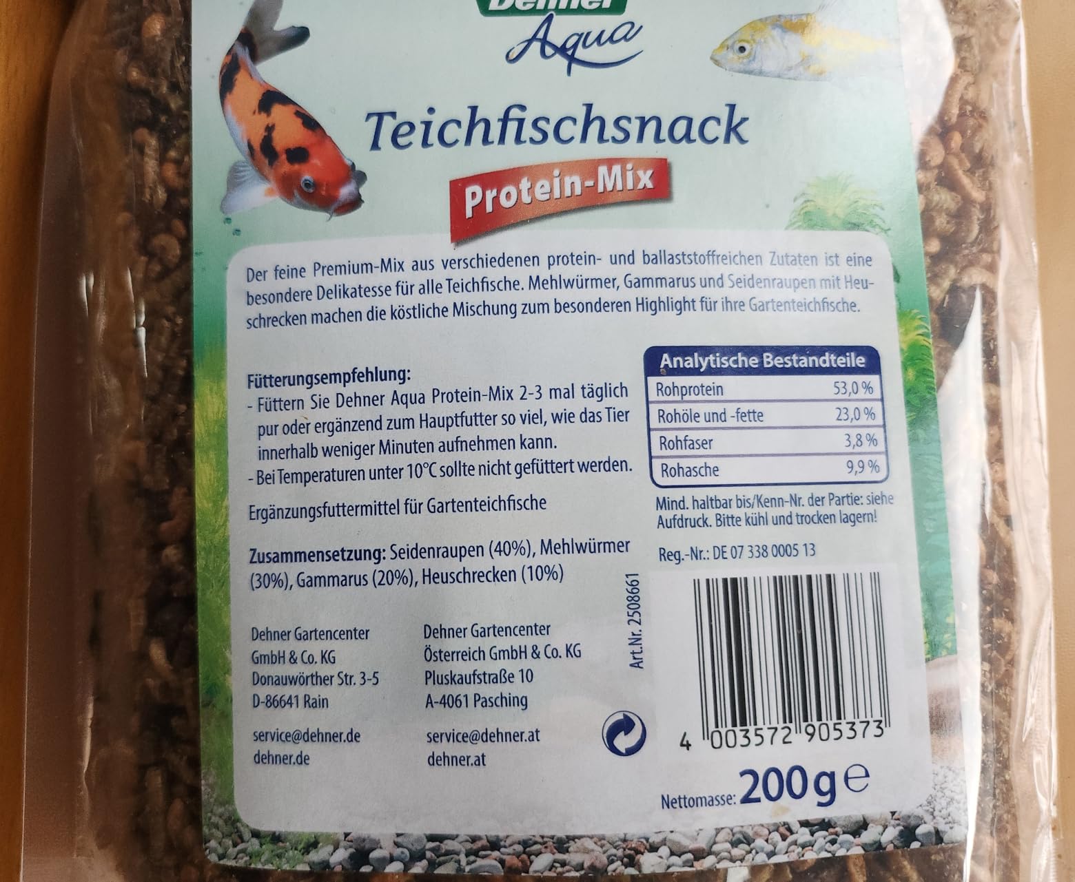 Dehner Aqua Protein-Mix Teichfischsnack 200 g