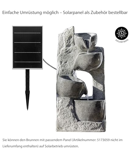 Dehner Circ Gartenbrunnen LED grau 14 Liter