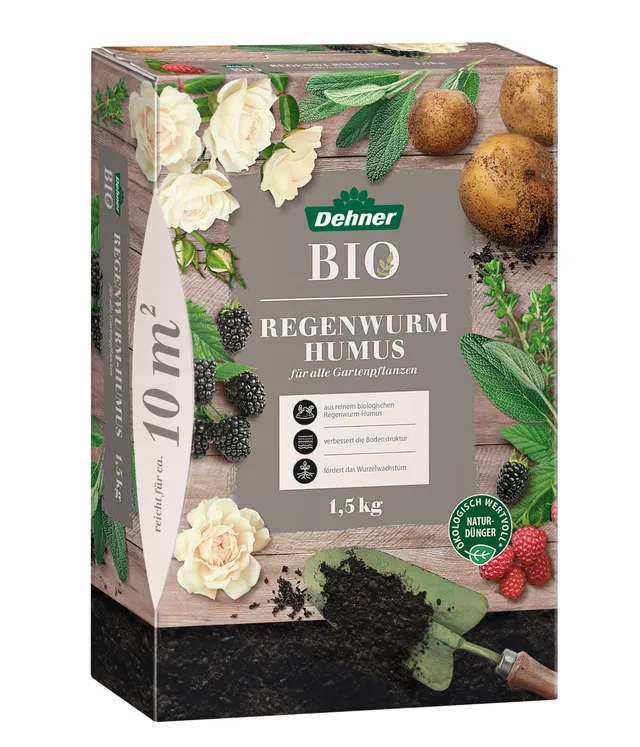 Dehner Bio Regenwurm-Humus Dünger 1,5 kg