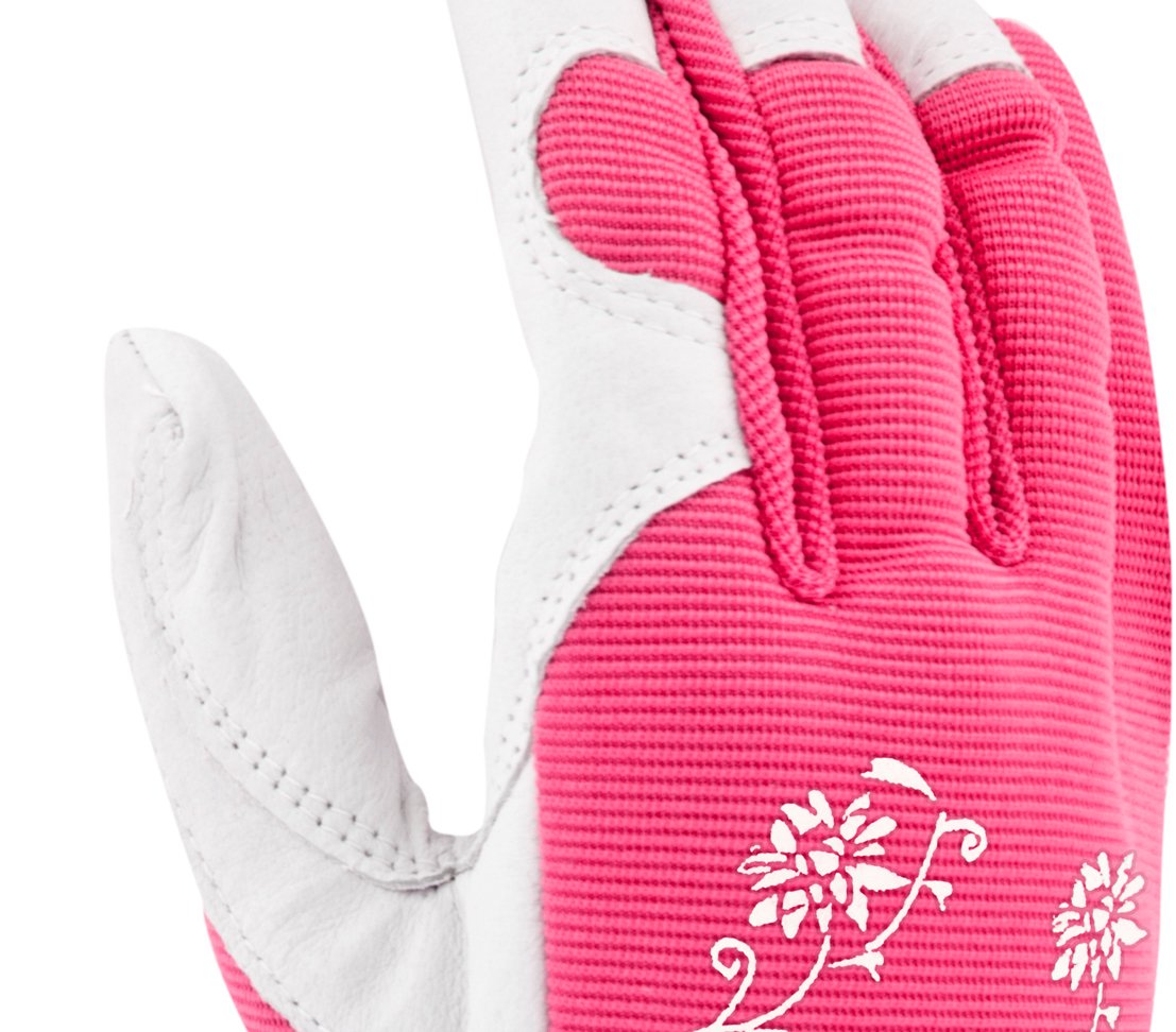 Dehner Jardy Gartenhandschuh Gr. 9/L Leder pink