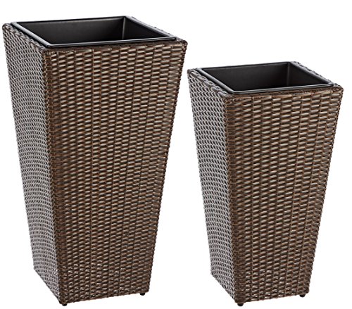 Dehner Lovely Pflanztopf Neapel 2er-Set braun 55/75 cm