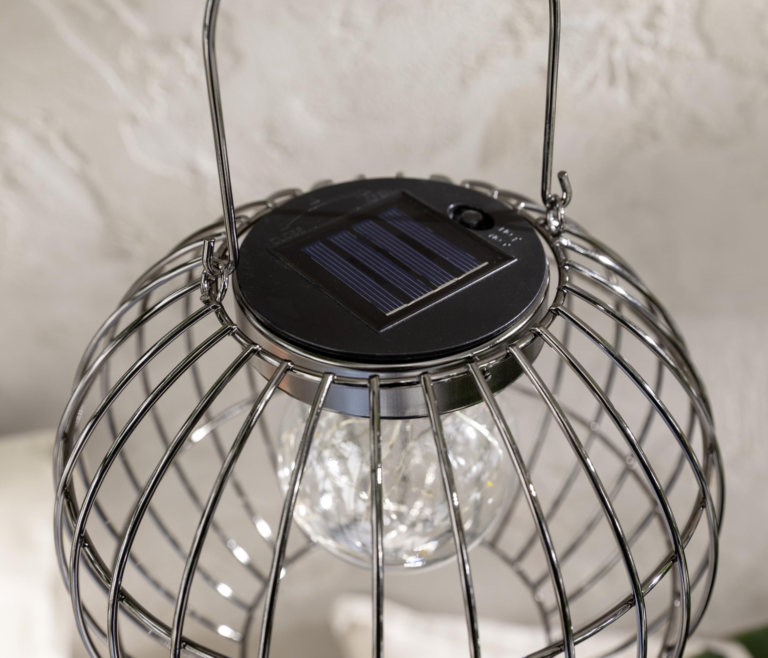 Dehner Solar-Drahtglühbirne Deko schwarz Retro