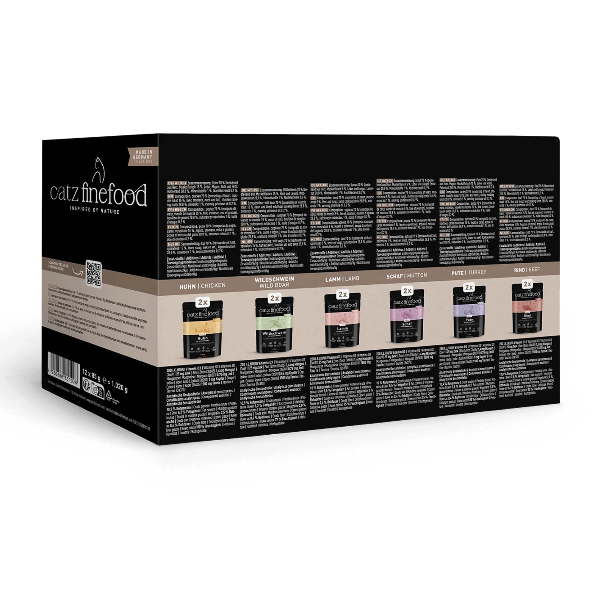 catz finefood Purrrr Katzennassfutter Multipack 12x85 g Monoprotein