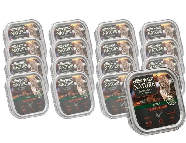 Dehner Wild Nature Hochmoor Nassfutter Ente Pute 16x100g getreidefrei