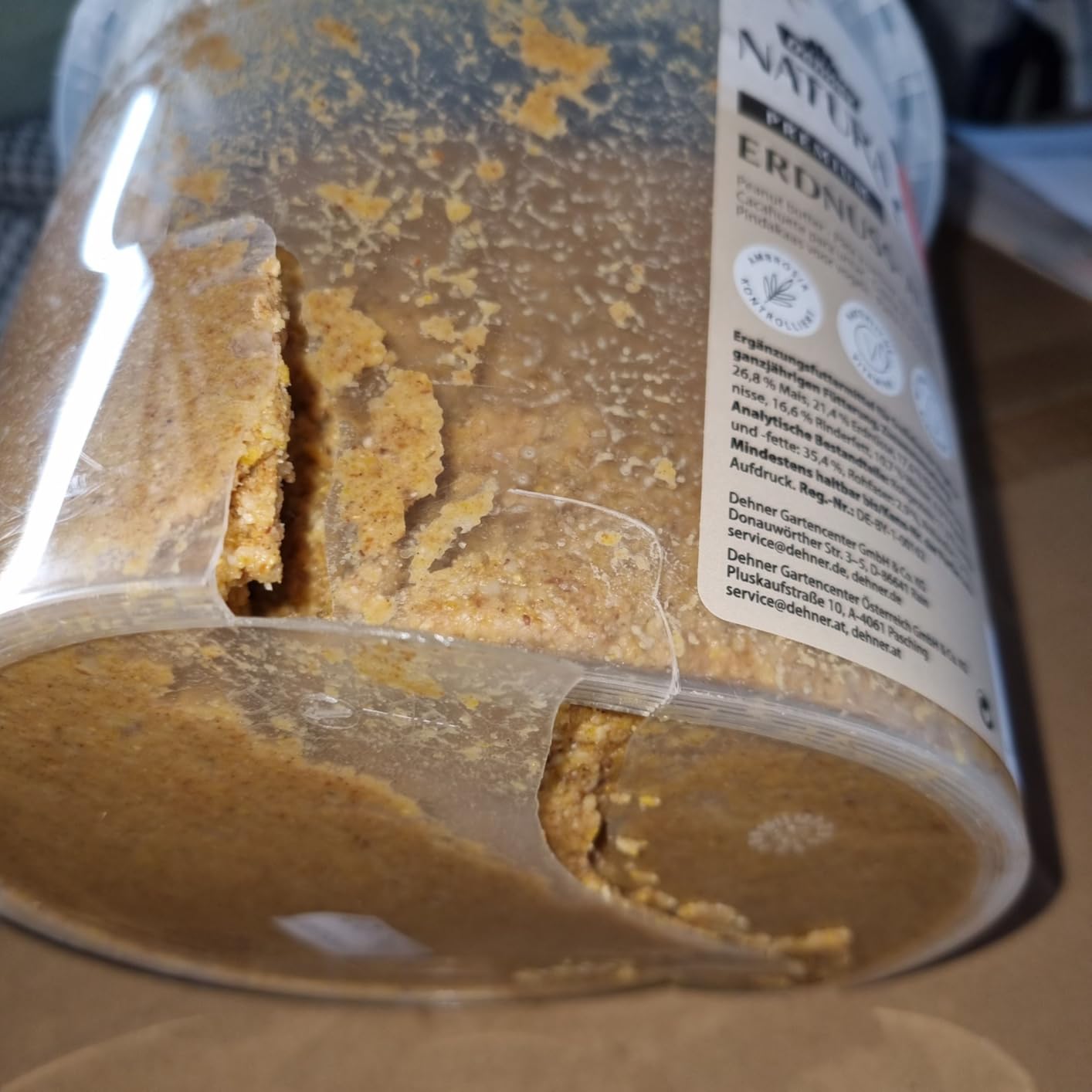 Dehner Natura Premium Erdnuss-Aufstrich Wildvogelfutter 2 kg energiereich