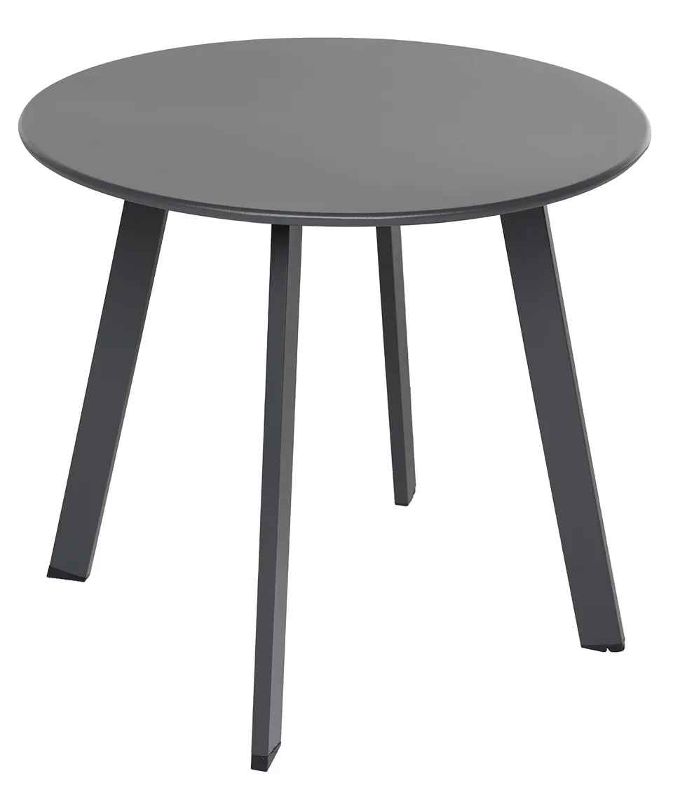 Dehner Lian Kaffeetisch Beistelltisch grau 50 cm Stahl