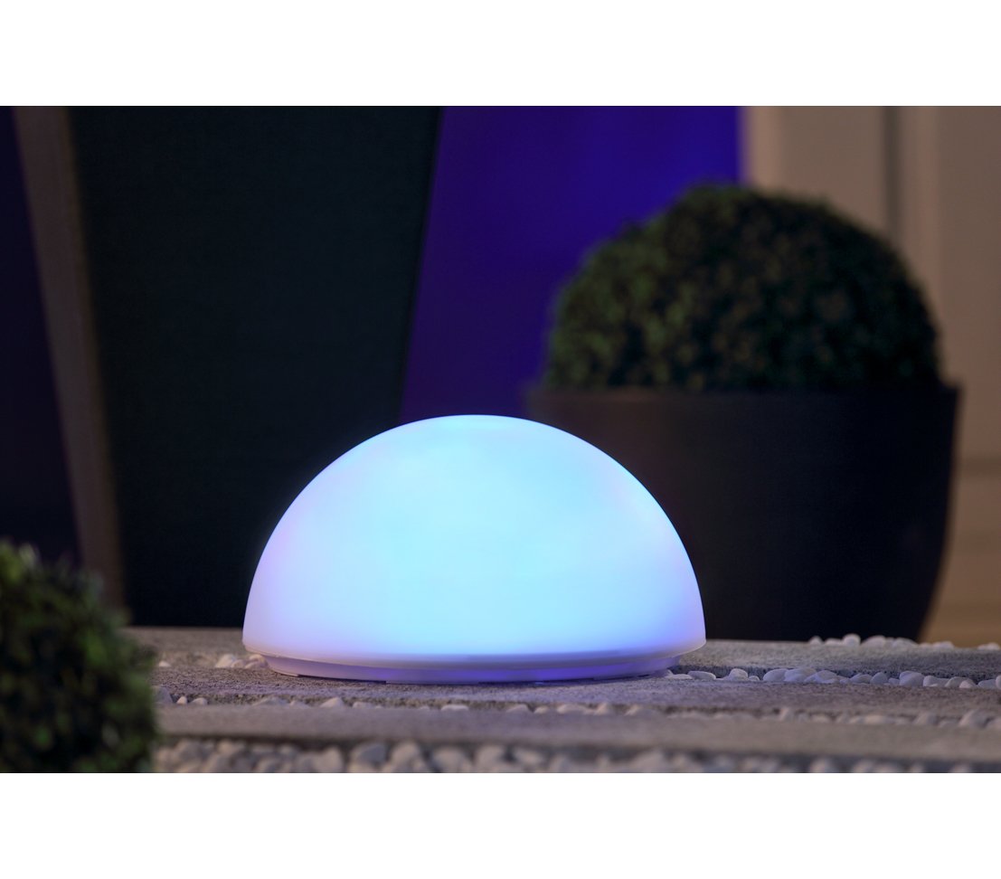 Dehner Solar Halbkugel Farbwechsel Leuchte Ø25cm Kunststoff
