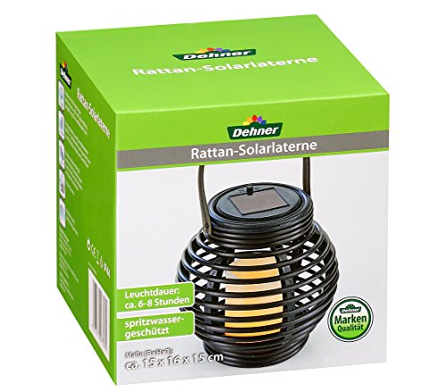 Dehner Premium Lovely Solarlaterne LED schwarz 16x15x15 cm