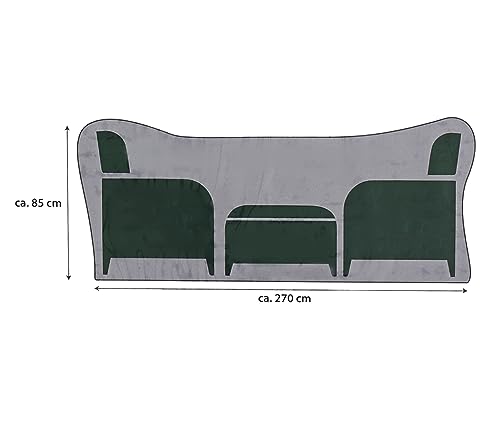 Dehner Abdeckung Sitzgruppe 270x85x210cm Polyester grau wasserabweisend