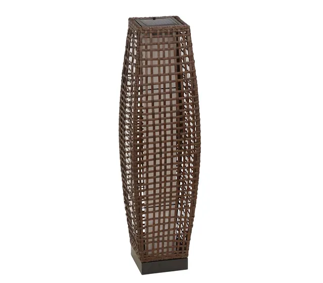 Dehner Pri Solarleuchte 78cm braun Rattan warmweiß