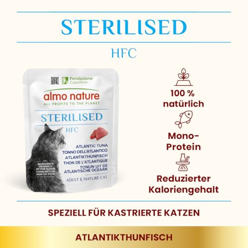 Almo Nature HFC Sterilised Nassfutter Thunfisch 24x50g leicht