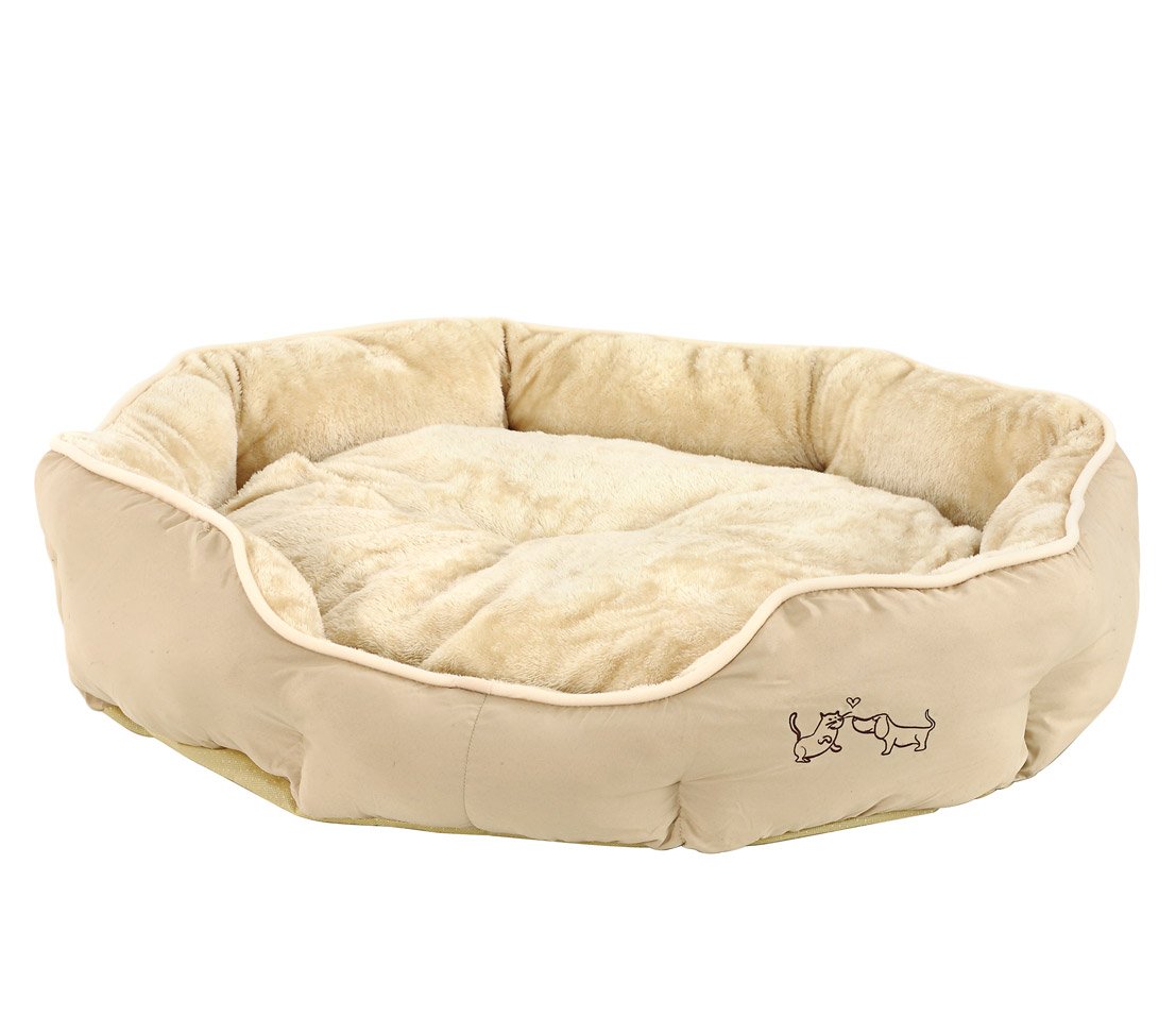 Dehner Lieblinge Sammy Hundebett oval grau 57x52 cm