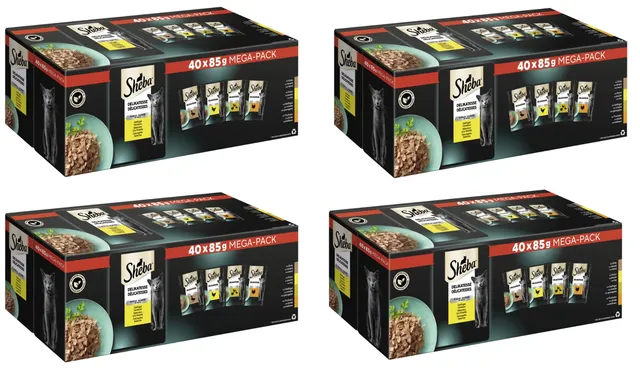 Sheba Delikatesse in Gelee Nassfutter Geflügel 4x3400g Allein