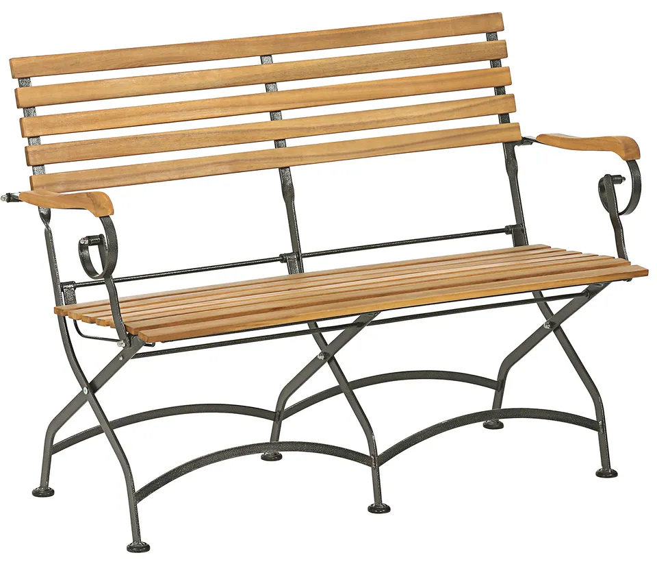 Dehner Tegernsee Klappbank 2-Sitzer natur 124 cm Akazienholz