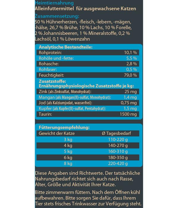 Dehner Wild Nature Gebirgssee Nassfutter Lachs 16x85g zuckerfrei