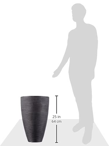 Dehner Vino Pflanzvase Ø40x60 cm anthrazit frostbeständig