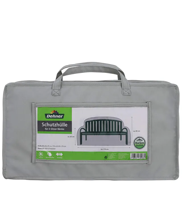 Dehner Premium Lovely Abdeckung Gartenbank 3-Sitzer grau