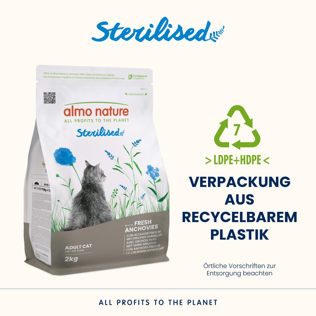 Almo Nature Sterilised Trockenfutter Sardellen 2 kg